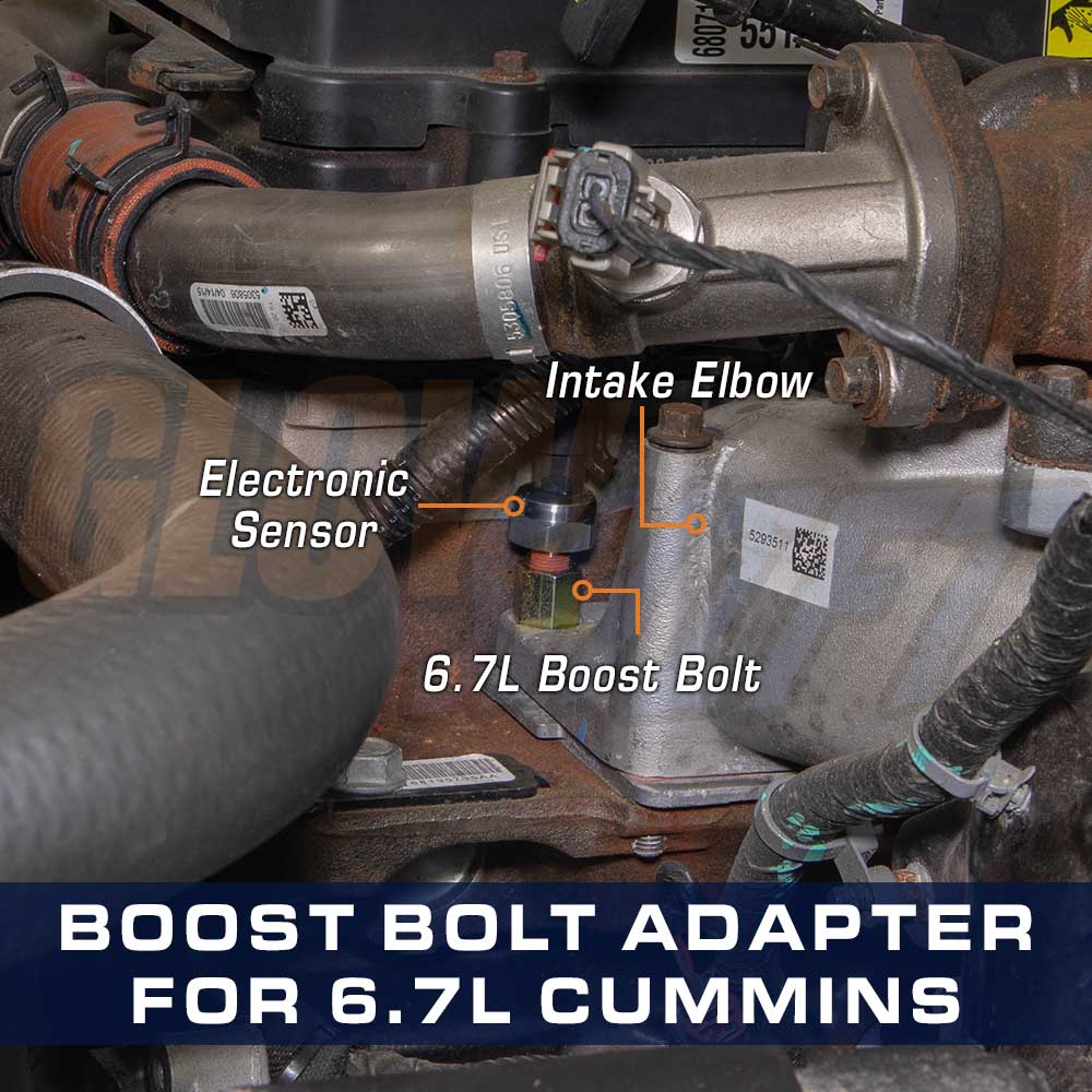 Dodge Ram Cummins 6.7L Turbo Boost Bolt Adapter for Boost Gauge GS